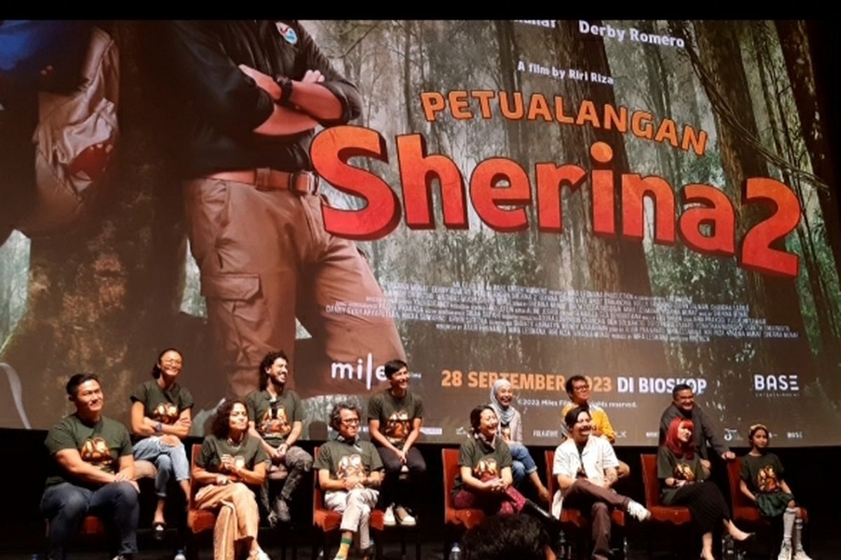 Peluncuran Poster dan Trailer Resmi Petualangan Sherina 2 di Epicentrum XXI, Jakarta Selatan, Kamis (20/7/2023)