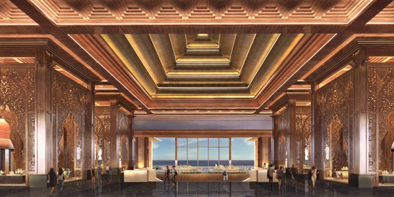 Lobby hotel The Apurva Kempinski Bali, hotel berbintang 5 di Sawangan, Nusa Dua, Bali yang akan hadir pada kuartal pertama tahun 2019. 