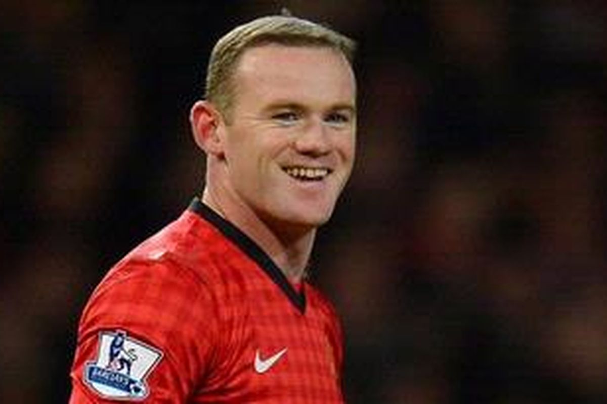 Penyerang Manchester United, Wayne Rooney adalah salah satu pria yang memiliki wajah lebar.
