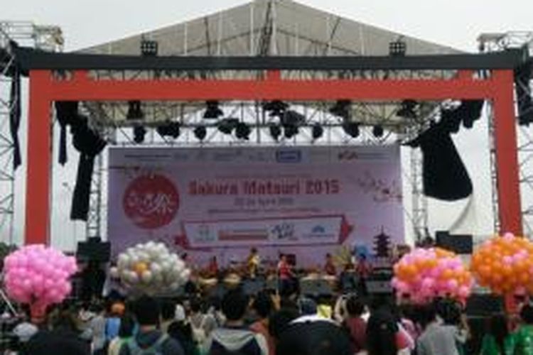 Acara Sakura Matsuri di Orange County, Cikarang, Bekasi, Sabtu (25/4/2015).