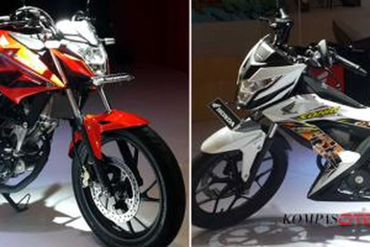 Honda CB150R dan Sonic 150R menggendong mesin yang sama namun beda karakter.