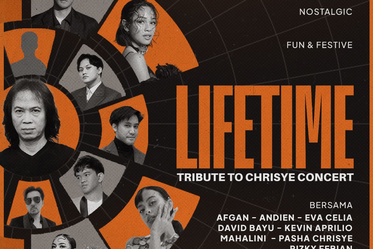 Konser Lifetime Tribute to Chrisye akan menampilkan sejumlah penyanyi muda seperti Afgan, Rizky Febian, hingga Mahalini.