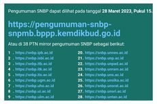 SNBP 2023 Diumumkan Jam 3 Sore, Ini 39 Link Pengumuman dan Cara Ceknya
