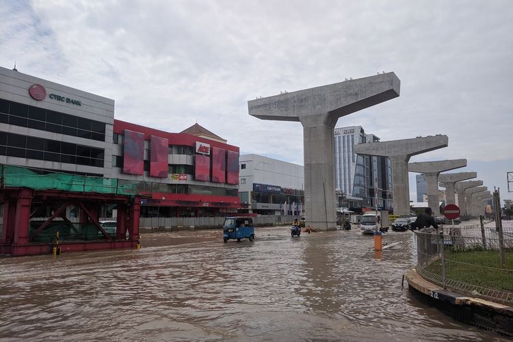 kondisi terkini banjir kawasan Kelapa Gading, Jakarta Utara, Kamis (2/1/2020)