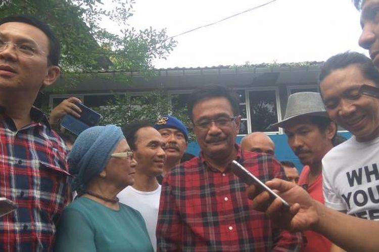 Ahok dan Djarot silaturahmi ke markas Slank di Gang Potlot, Jakarta Selatan, Kamis (22/12/2016).