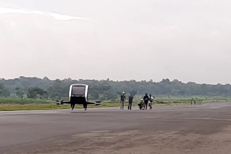 Frogs 282 Drone Taxi Pertama di Indonesia Uji Terbang di Lanud Gading, Gunungkidul Sabtu (7/3/2020)