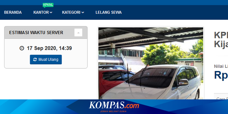 Ditjen Pajak Lelang  Mobil  Sitaan Toyota  Innova  Hanya Rp 