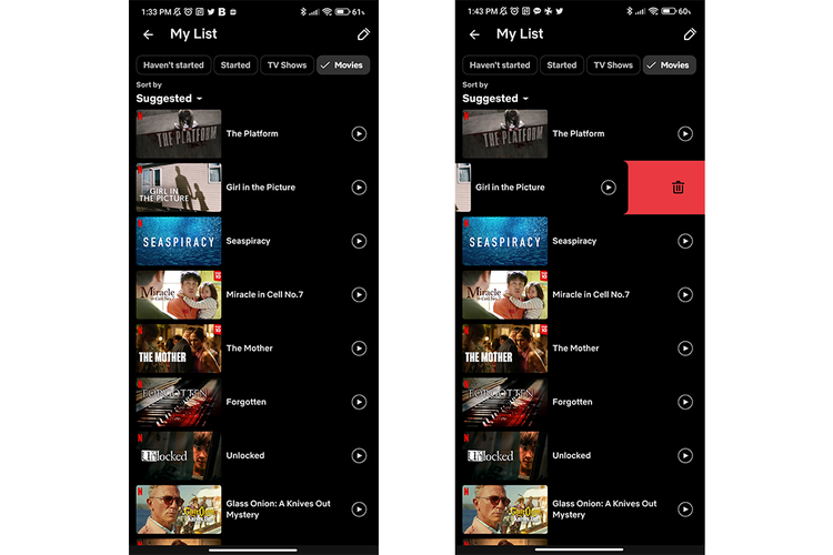 Opsi filter di My List Netflix sudah hadir untuk pengguna Android di Indonesia