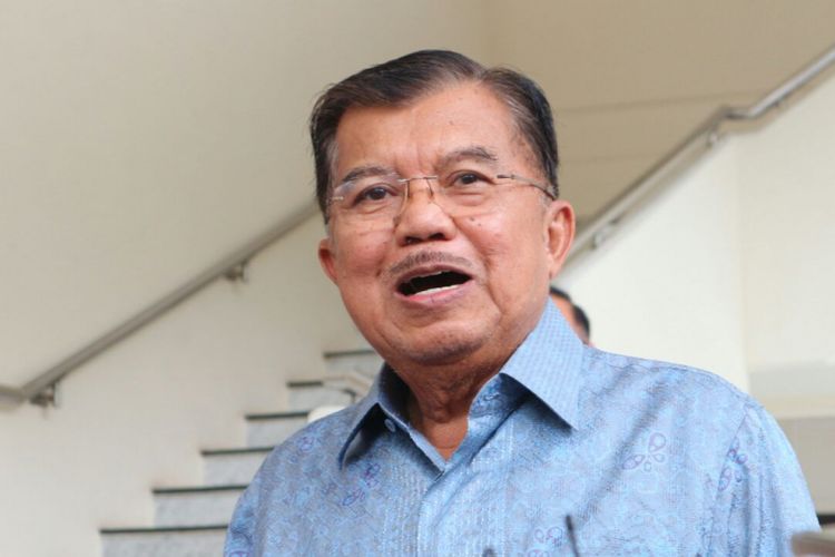 Wakil Presiden Jusuf Kalla ketika ditemui di kantor wakil presiden RI, Jalan Medan Merdeka Utara, Jakarta Pusat, Selasa (6/2/2018).