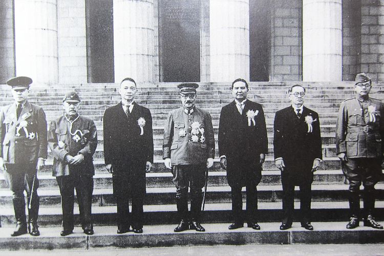 Para tokoh yang hadir dalam Konferensi Asia Timur Raya pada 1943.
