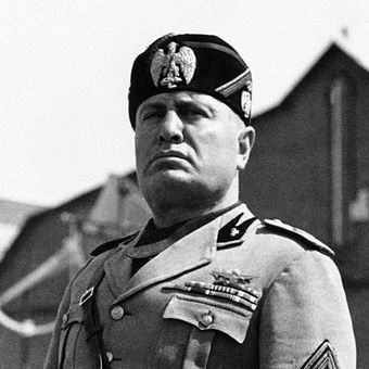 Pemimpin fasis Italia, Benito Mussolini.