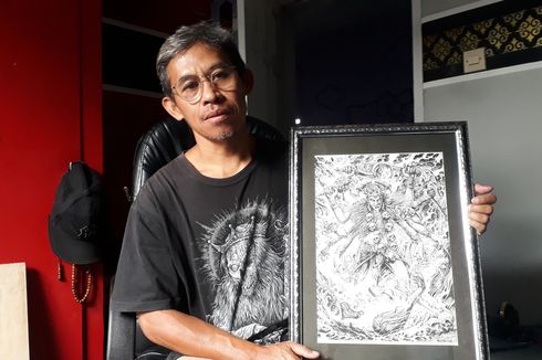 Cerita Pelukis di Malang, Karyanya Dipesan Musisi dan Aktor Mancanegara, dari Black Sabbath hingga Joe Manganiello