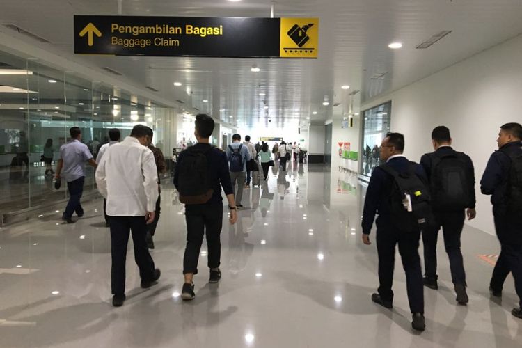 Suasana di terminal baru Bandara Internasional Ahmad Yani di Kota Semarang, Jawa Tengah, Kamis (7/6/2018). Presiden Joko Widodo direncanakan meresmikan bangunan terminal baru untuk beroperasi secara penuh pada hari ini.