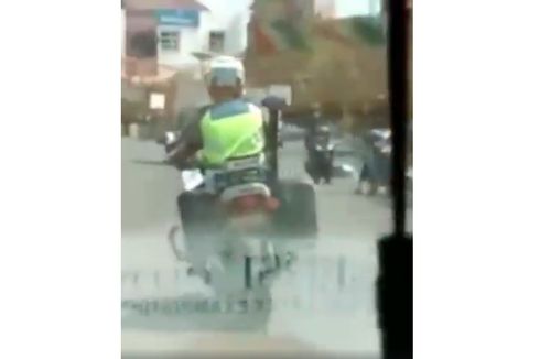 Viral, Video Polantas di Purwakarta Kawal Ambulans yang Sirinenya Rusak