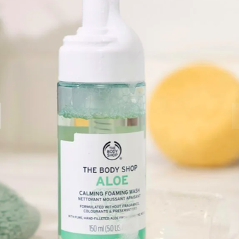 The Body Shop Aloe Foaming Facial Wash, sabun muka untuk kulit sensitif