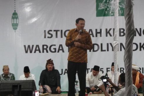 Hadiri Istigosah Nahdliyin Jakarta, Ahok Diserbu Ibu-ibu