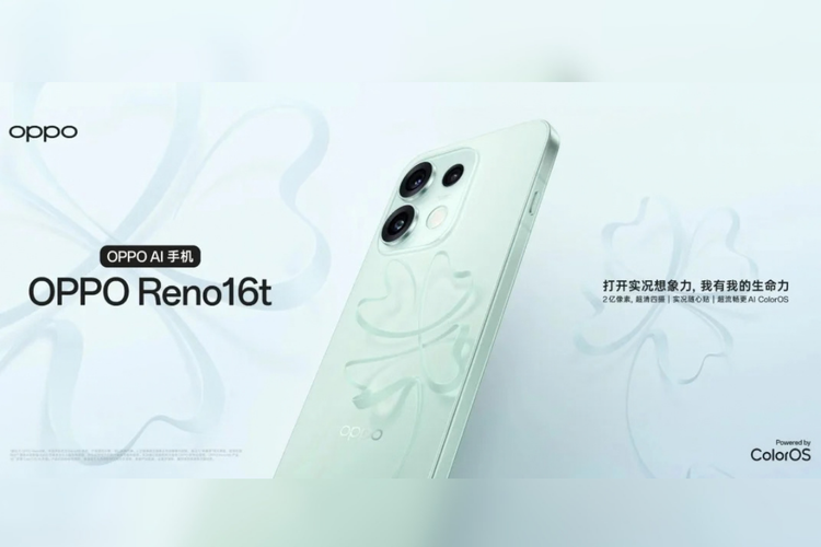 Oppo Reno 16t Resmi, Bawa Kamera 200 MP dan Baterai Besar