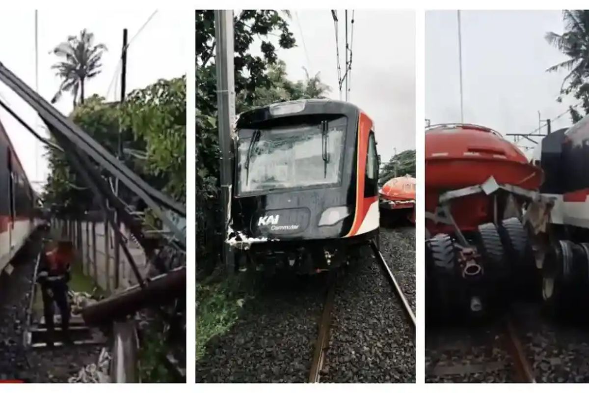 KA Bandara Tertemper Truk di Poris Tangerang, Ini Daftar KRL Duri–Tangerang yang Terdampak