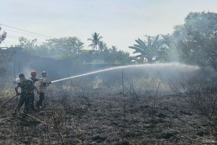 Lahan Kosong Dekat Sirkuit Gokart Boyolali Terbakar, Warga Panik