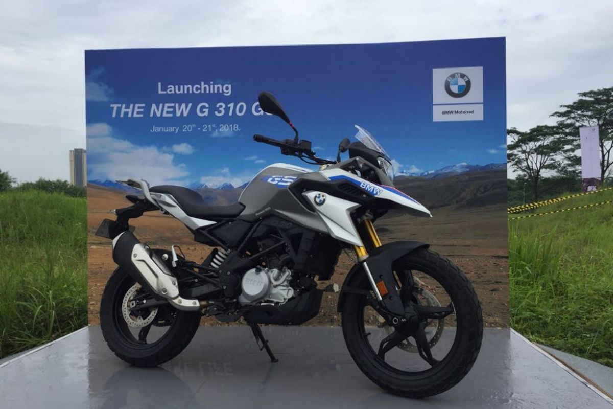 BMW Motorrad Indonesia meluncurkan model terbaru, G 310 GS, di Tangerang, Sabtu (20/1/2018).