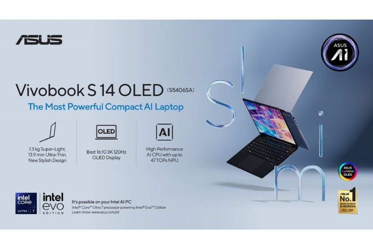 Sebagai laptop AI, perangkat ini juga didukung teknologi Intel&reg; AI Boost dengan kemampuan hingga 47 TOPS. 
