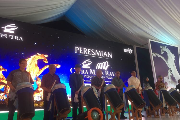 Peresmian proyek Citra Maja Raya di Lebak, Banten, Sabtu (18/11/2017).