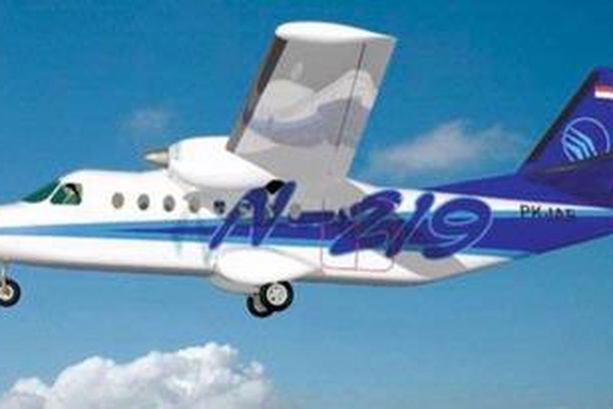 Rancangan pesawat N219 buatan PT Dirgantara Indonesia.