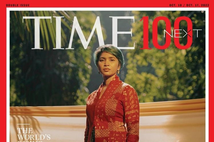Sosok Farwiza Farhan yang mejeng di halaman depan majalah Time.