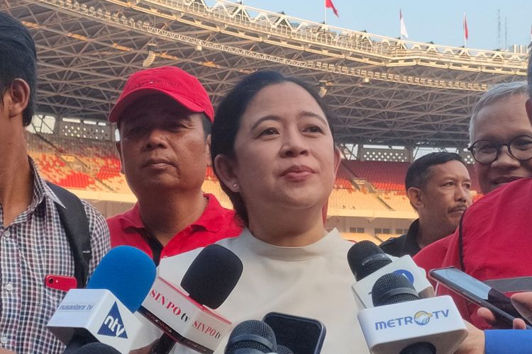 Ketua DPP PDI-P Puan Maharani di Stadion Utama Gelora Bung Karno, Jakarta, Kamis (22/6/2023). 