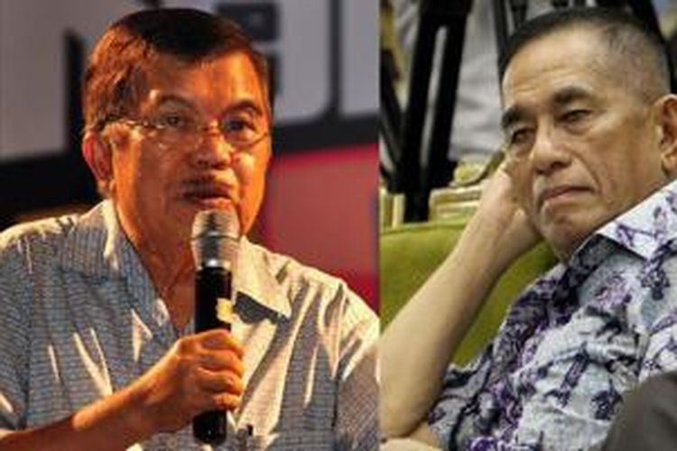 Jusuf Kalla (kiri) dan Ryamizard Ryacudu