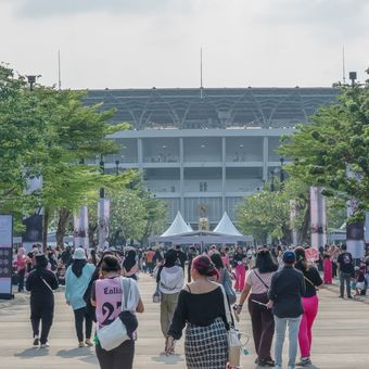Ilustrasi Stadion Gelora Bung Karno (GBK) di Jakarta Pusat.