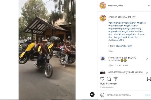 Video Viral Motor Tua Gendong Yamaha Xmax di Jok Belakang