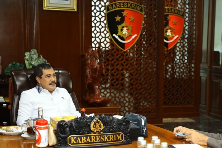 Kepala Badan Reserse Kriminal (Kabareskrim) Polri Komjen (Pol) Agus Andrianto di Kompleks Mabes Polri, Jakarta, Kamis (25/3/2021).