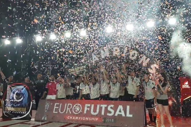 Lazio Indonesia Cikarang menjadi juara Euro Futsal Championship Regional Jakarta, setelah mereka mengalahkan  Simpatisan United Tangsel dengan skor 1-0 di Plaza Festival, Jakarta, Sabtu (24/11/2018). 