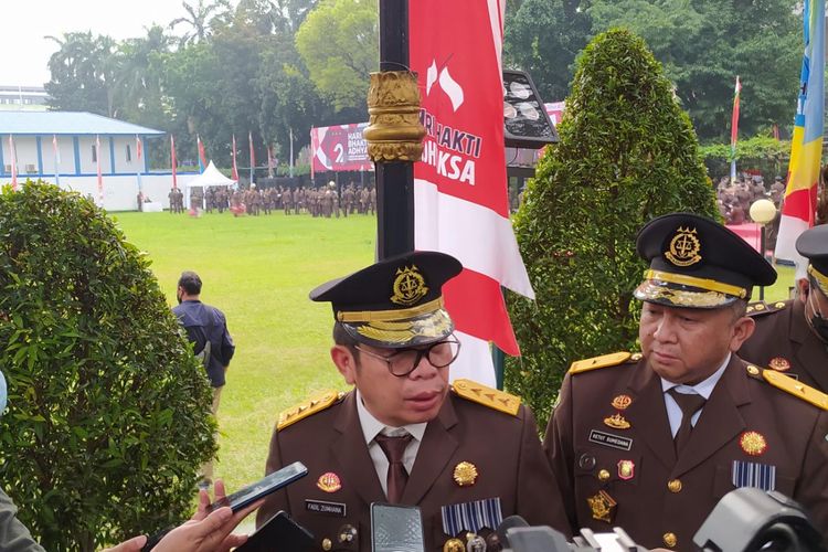 Jaksa Agung Muda Pidana Umum (Jampidum) Kejaksaan Agung (Kejagung) Fadil Zumhana di Gedung Kejagung, Jakarta, Jumat (22/7/2022).