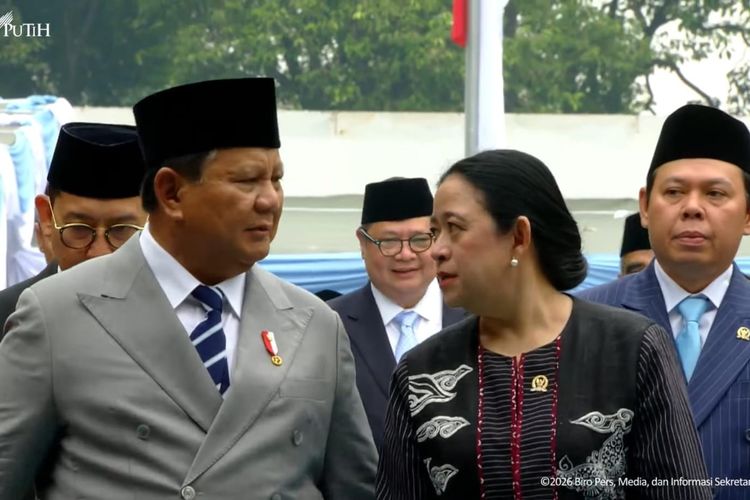 Momen Keakraban Prabowo dan Puan di Sela Upacara Hari Kesaktian Pancasila