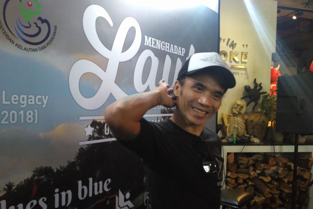 Kaka Slank ditemui dalam acara jumpa pers Our Ocean Conference 2018 di kawasan Kuningan, Jakarta Selatan, Kamis (25/10/2018).