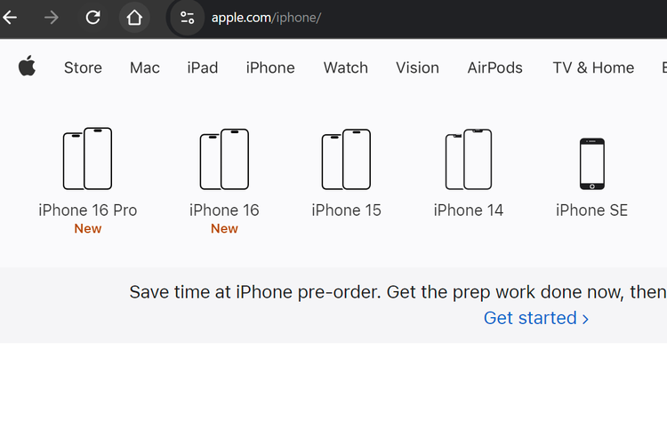 iPhone 13 dan iPhone 15 Pro Series yang sudah hilang dari laman web Apple.com.