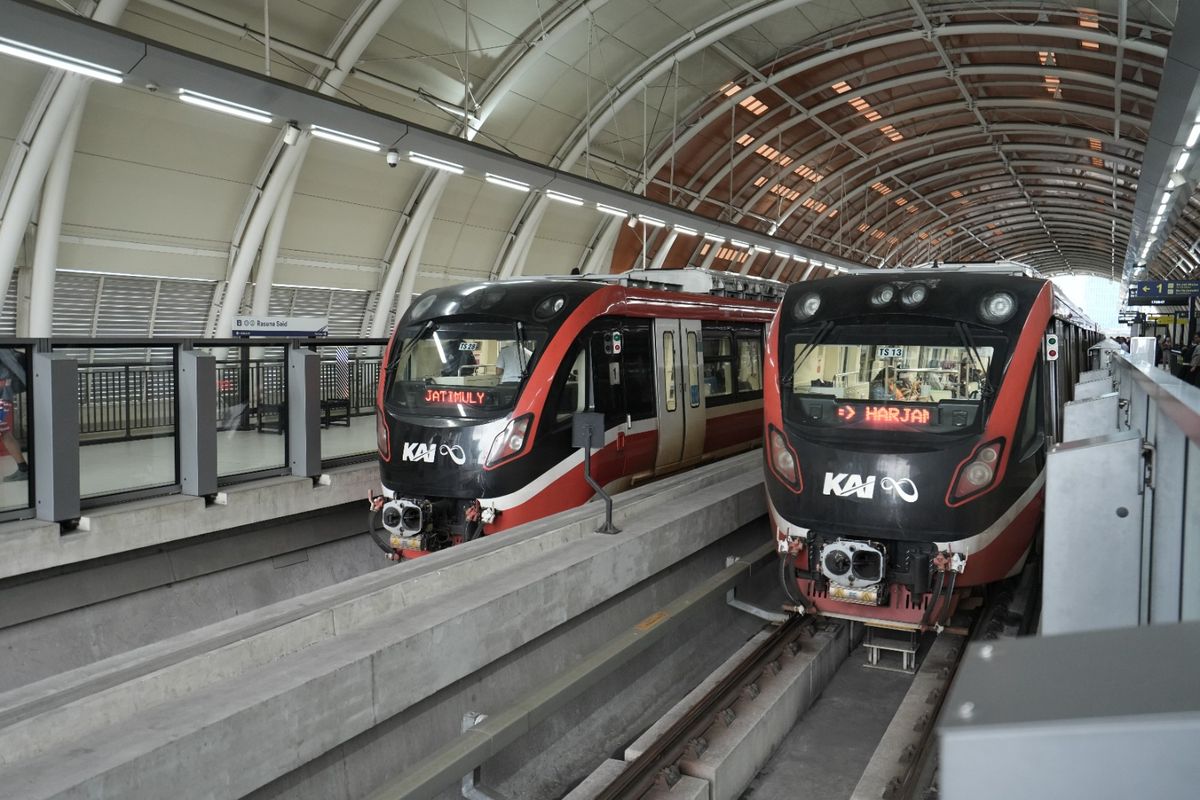 Ilustrasi LRT Jabodebek. 