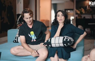 Andhika dan Ussy saat menjadi bintang tamu di Rio Motret