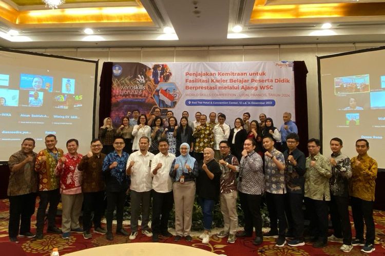Kegiatan Penjajakan Kemitraan untuk Fasilitas Karier Belajar Peserta Didik Berprestasi melalui Ajang World Skills Competition (WSC) 2024 digelar Puspresnas pada 12-14 Desember 2023 di Jakarta.