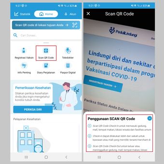 Fitur baru QR Code di aplikasi PeduliLindungi.