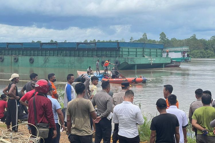 Tugboat Bahar 79 Tenggelam di Perairan Sungai Mahakam Kutai Barat, Dua Orang Menghilang