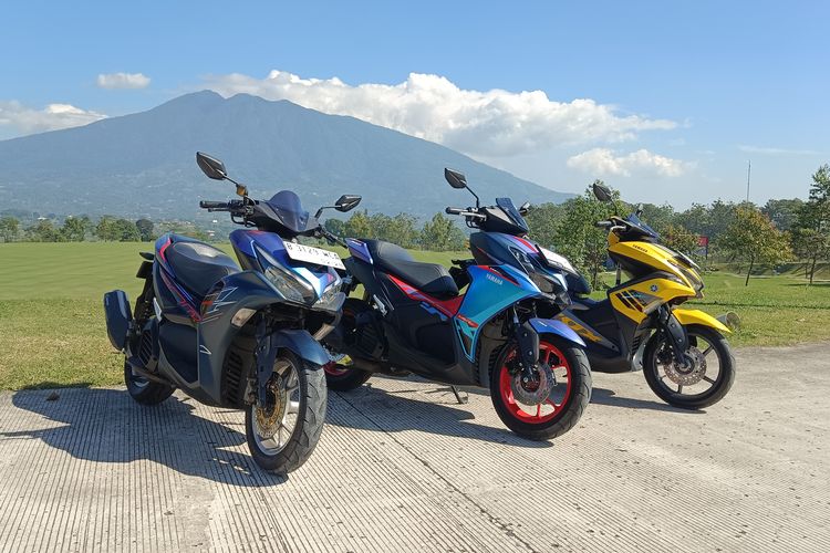 Yamaha Aerox Alpha Cybercity dengan generasi Aerox lainnya