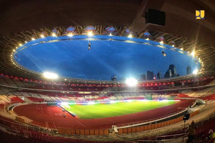 Stadion Gelora Bung Karno (SUGBK) yang terletak di Jakarta, Indonesia.