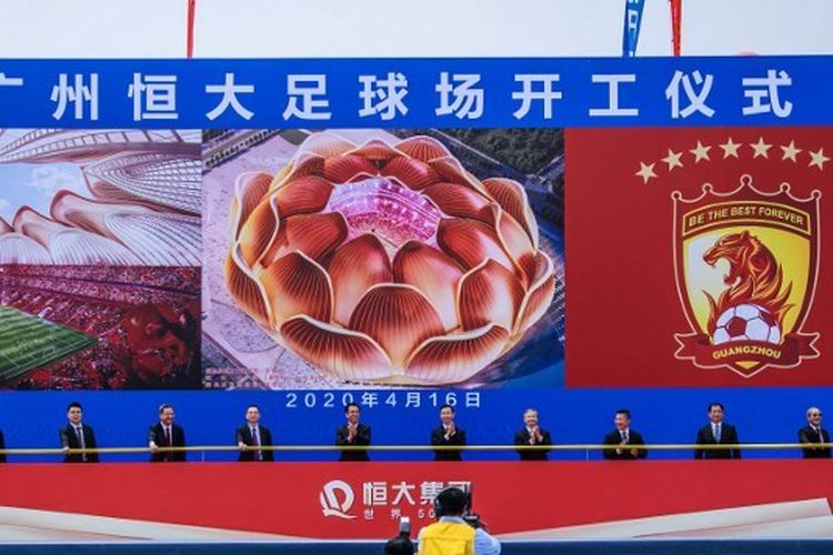 Rancangan stadion anyar Guangzhou Evergrandee.