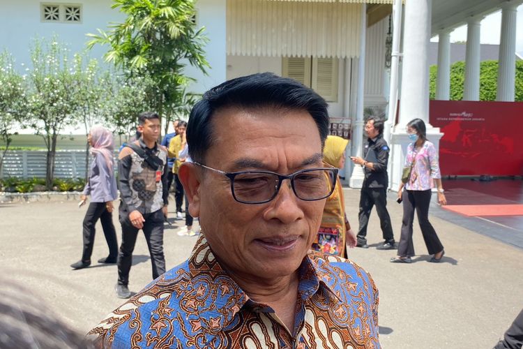 Kepala Staf Kepresidenan Moeldoko saat ditemui di Kompleks Istana Kepresidenan, Jakarta Pusat, Selasa (9/1/2024).