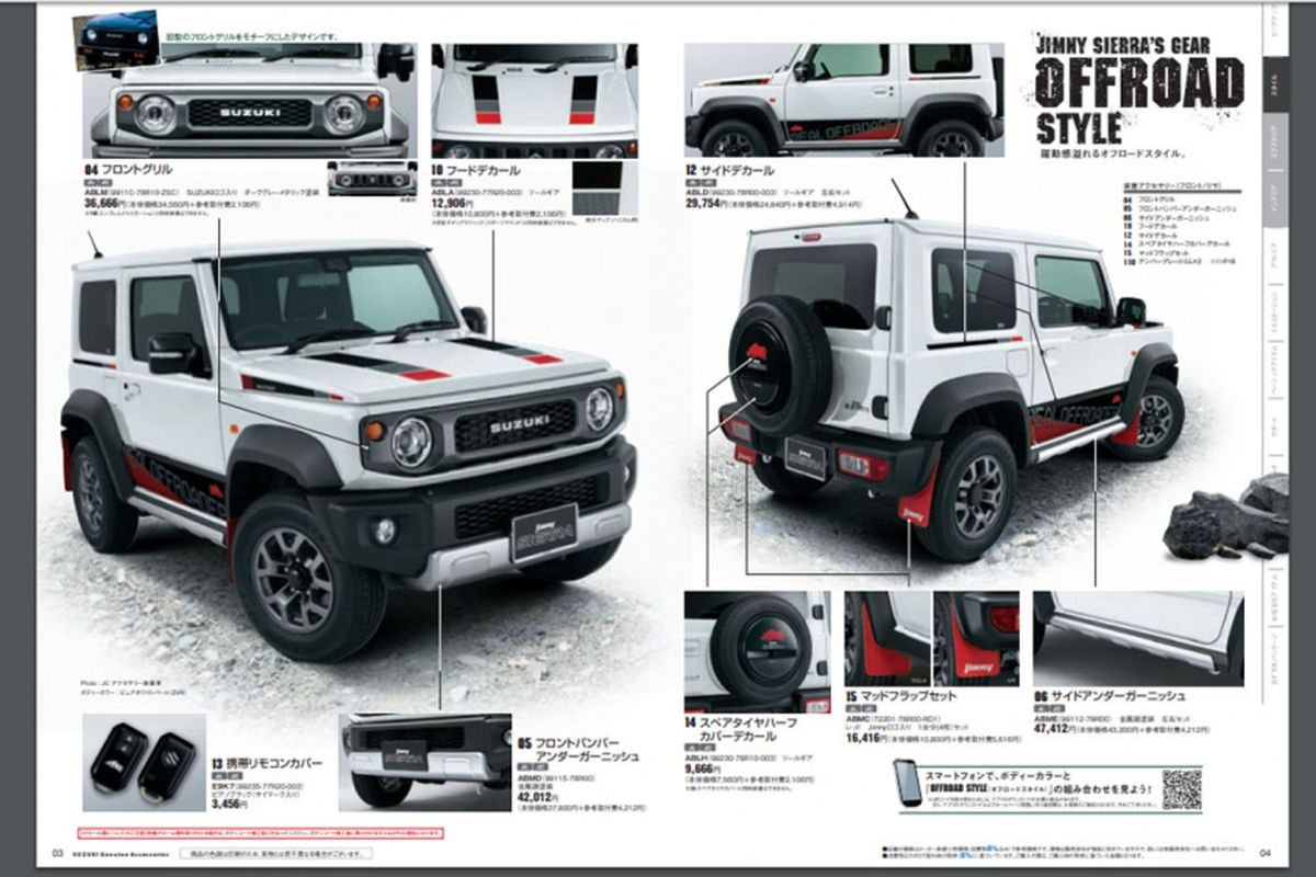 Ragam aksesori untuk All New Jimny Sierra terbaru sudah disiapkan Suzuki bagi penggemar SUV tersebut