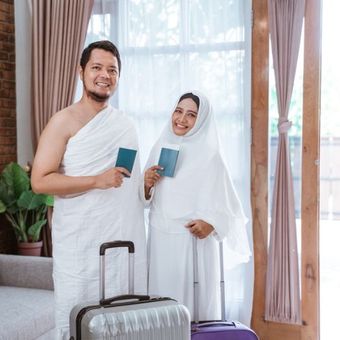 Ilustrasi umrah, ibadah umrah. 