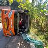 Mati Mesin di Tanjakan, Bus Angkut 34 Wisatawan Asal Malang Terguling di Gunungkidul, 3 Luka-luka